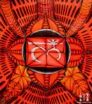 trippy red graphic